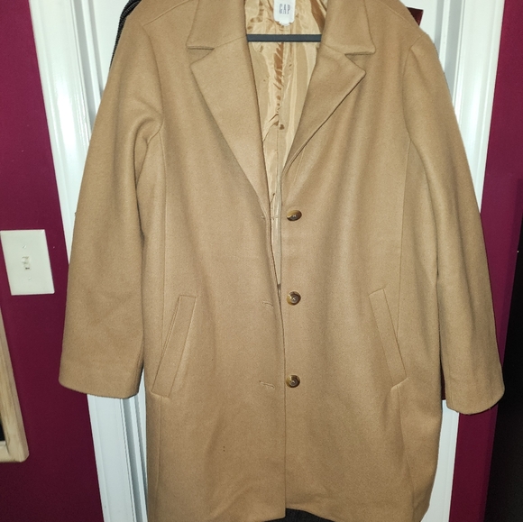 GAP 3/4 Length Camel Coat in tan, size XXL - Picture 2 of 4